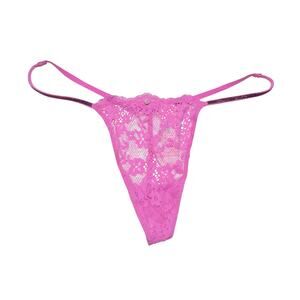 Victoria's Secret Dream Angels Twinkle Strap Lace V-String Panty New Peony XL